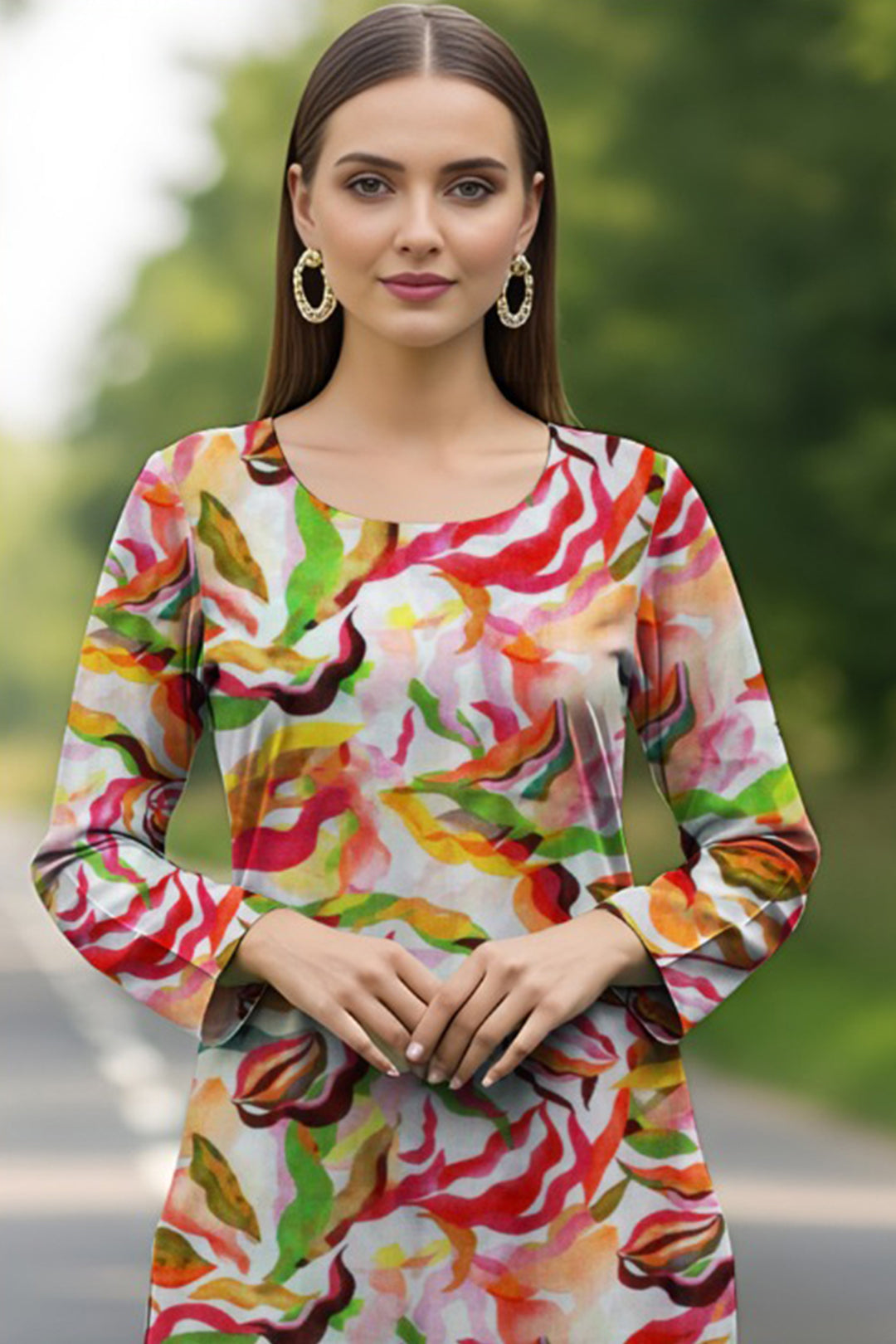 Luxury Digital Lawn Allover Print 2-Piece Suit