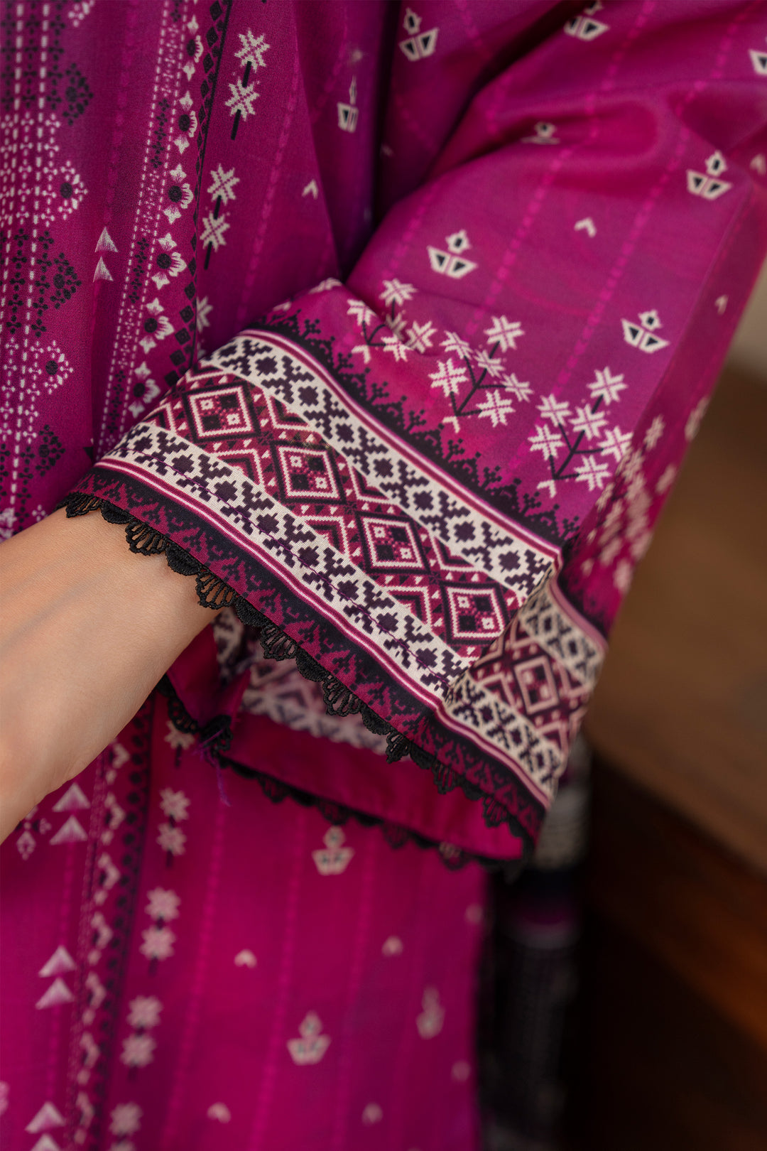 3 Piece Unstitched Barbie Pink Premium Lawn