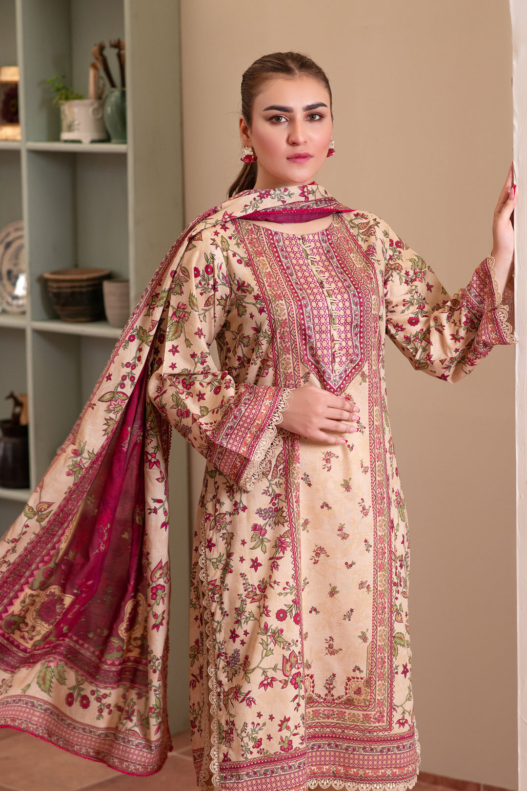 3_Piece_Unstitched_Beige_Premium_Lawn