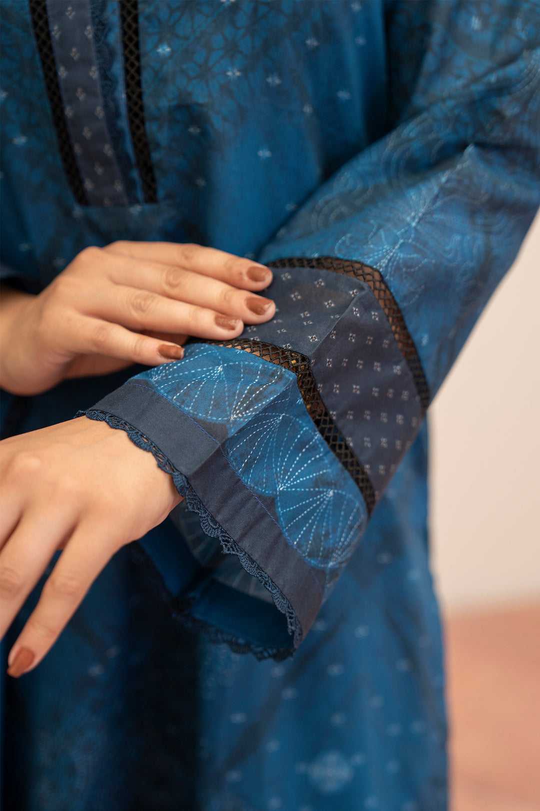 3 Piece Unstitched Cobalt Blue Premium Lawn