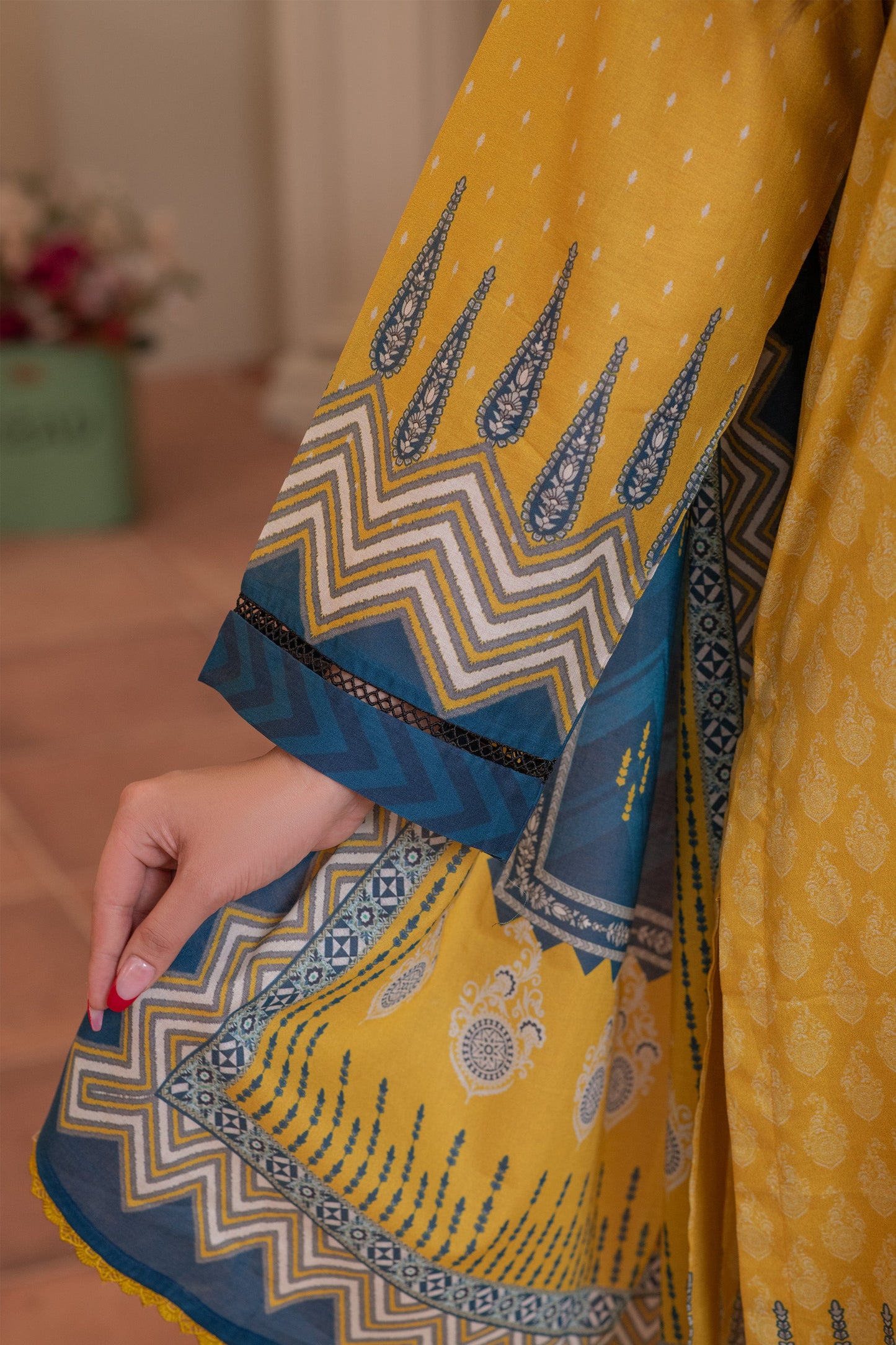 3 Piece Unstitched Yellow Premium Lawn