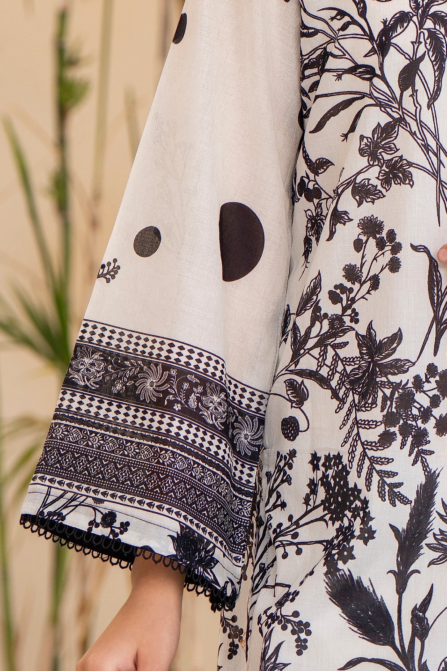 3 Piece Unstitched White Premium Lawn