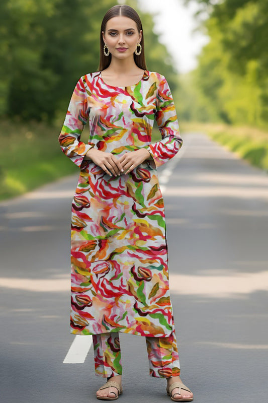 Luxury Digital Lawn Allover Print 2-Piece Suit