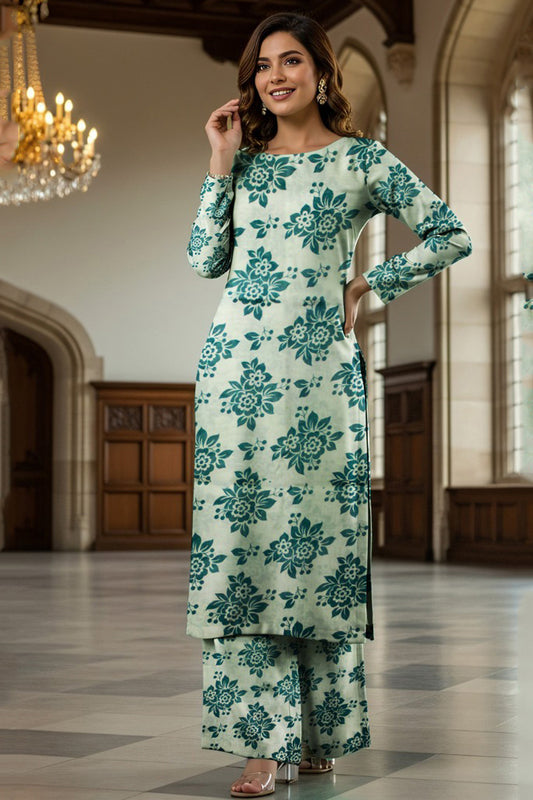 Luxury Digital Lawn Allover Print 2-Piece Suit – Skin with Zink Floral