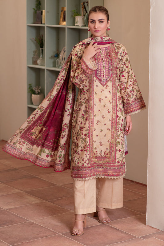 3_Piece_Unstitched_Beige_Premium_Lawn