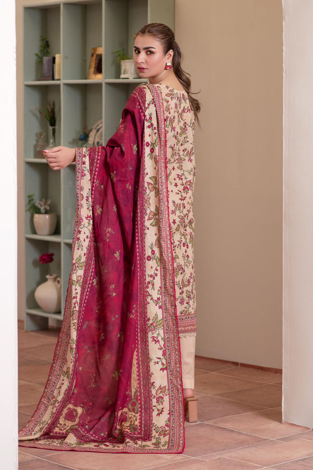3_Piece_Unstitched_Beige_Premium_Lawn