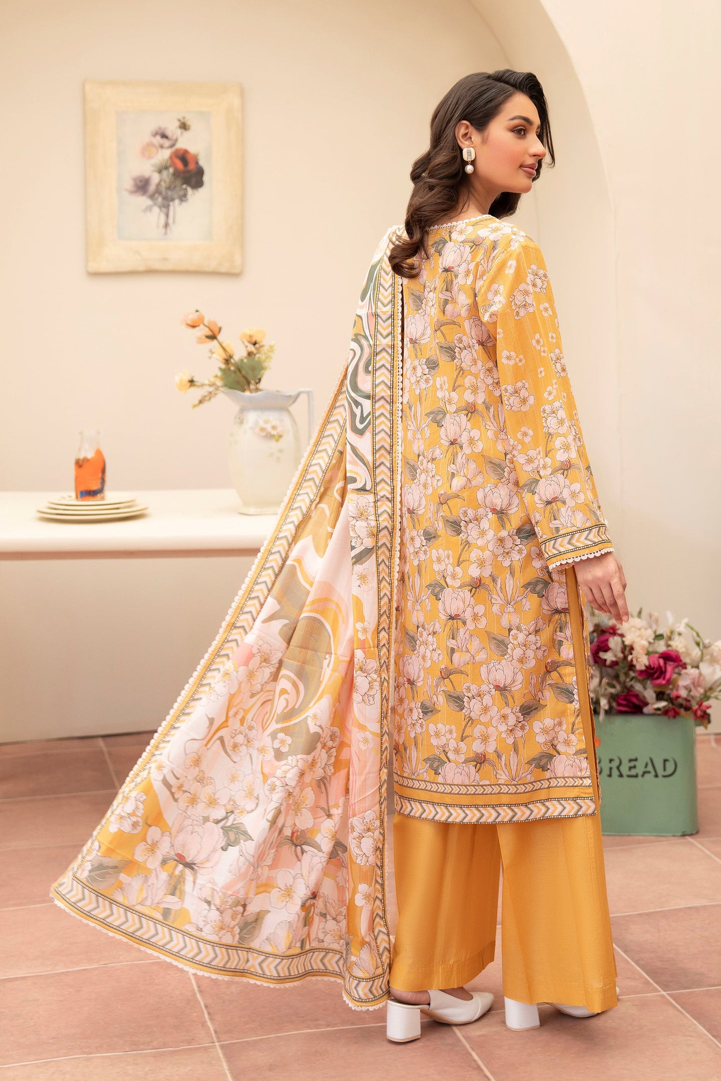 3 Piece Unstitched Honey Premium Lawn