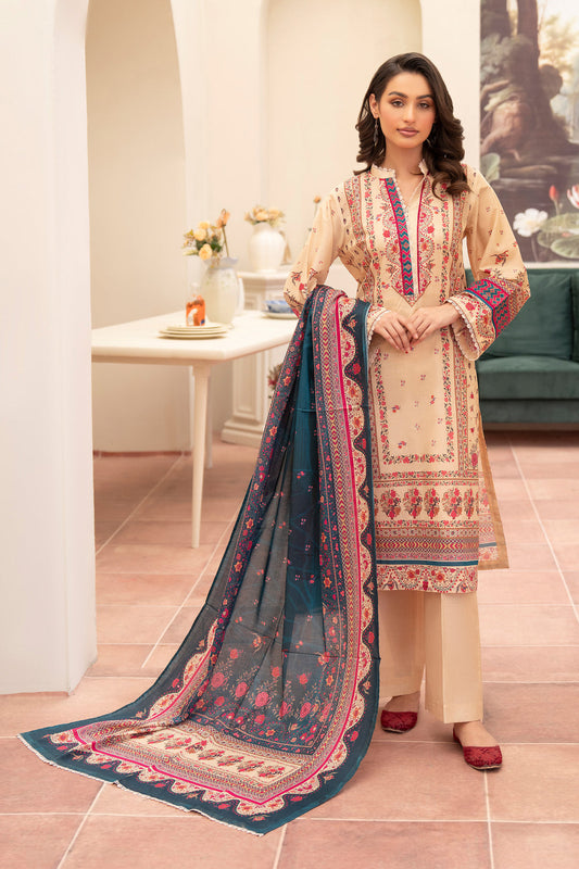 3 Piece Unstitched Skin Premium Lawn